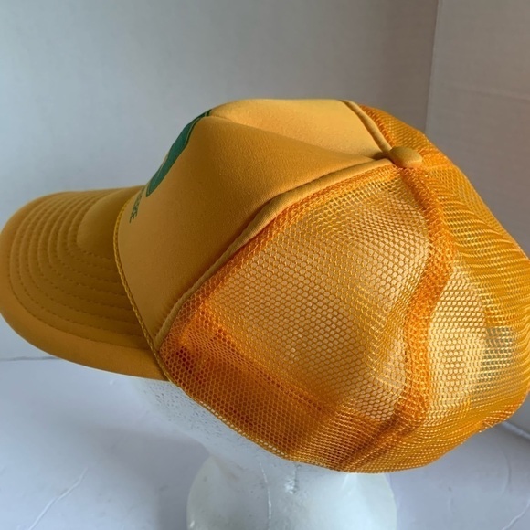 Vintage John Deere Yellow Mesh SunCap Adjustable Snap Back Cap Tracker cap - Picture 7 of 7